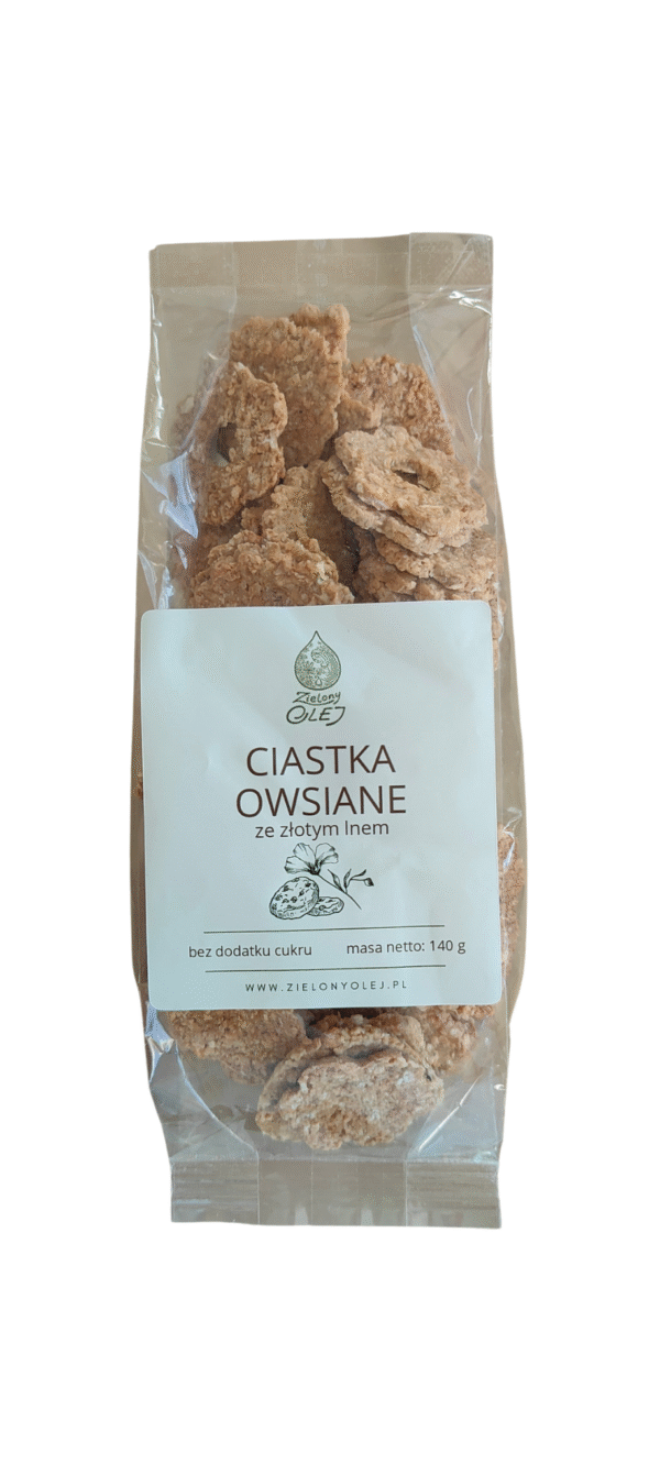 Ciastka owsiane ze złotym lnem