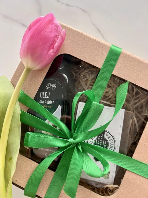 Zestaw olej dla kobiet + mydło