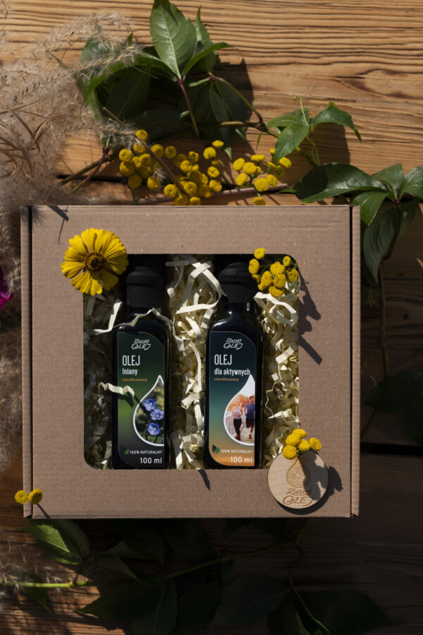 Zestaw 2x 100ml olej lniany + dla aktywnych