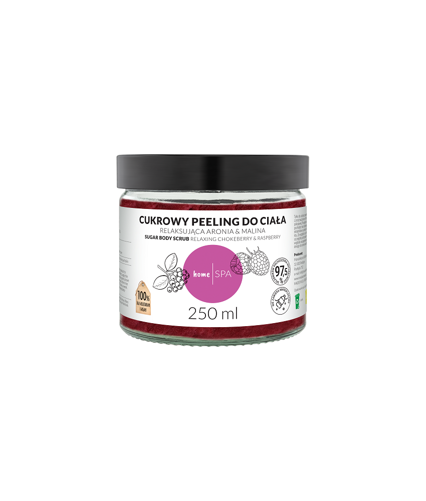 CUKROWY PEELING DO CIAŁA relaksująca Aronia & Malina homeSPA 250 ml