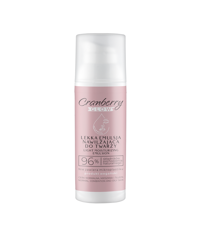 Lekka emulsja nawilżająca do twarzy Cranberry Glow 50 ml - obrazek 2