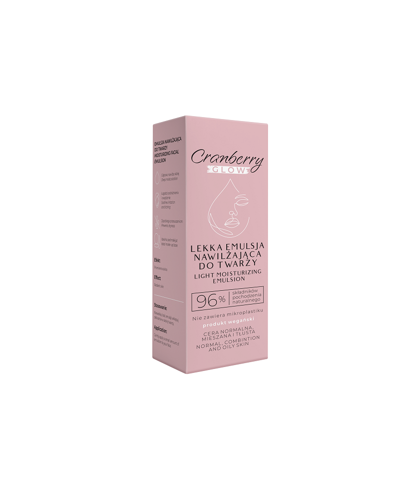 Lekka emulsja nawilżająca do twarzy Cranberry Glow 50 ml