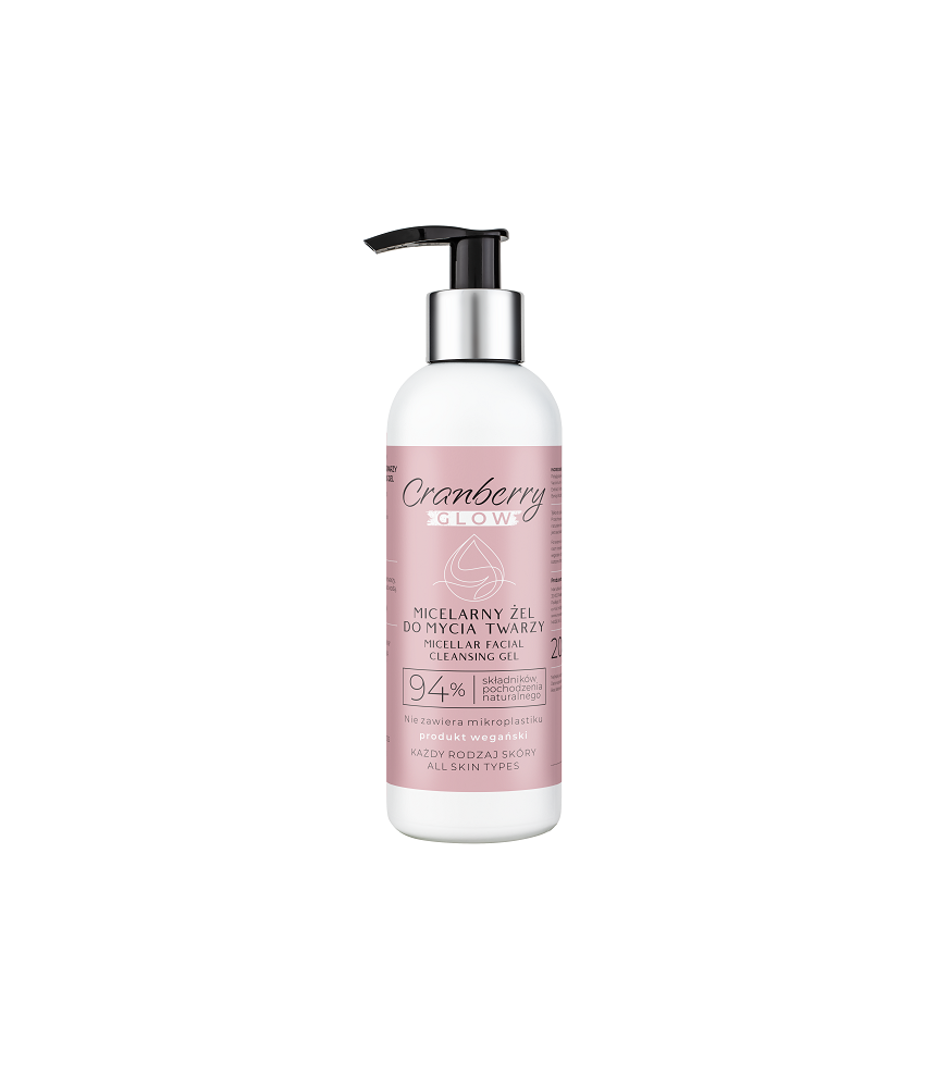 Micelarny żel do mycia twarzy Cranberry Glow 200 ml